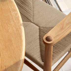 Carl Hansen Wegner CH37 Shaker Arm Chair Oak Oil Arm and Seat Detail