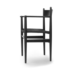 Carl Hansen Wegner CH37 Shaker Arm Chair Oak Black Lacquer Side