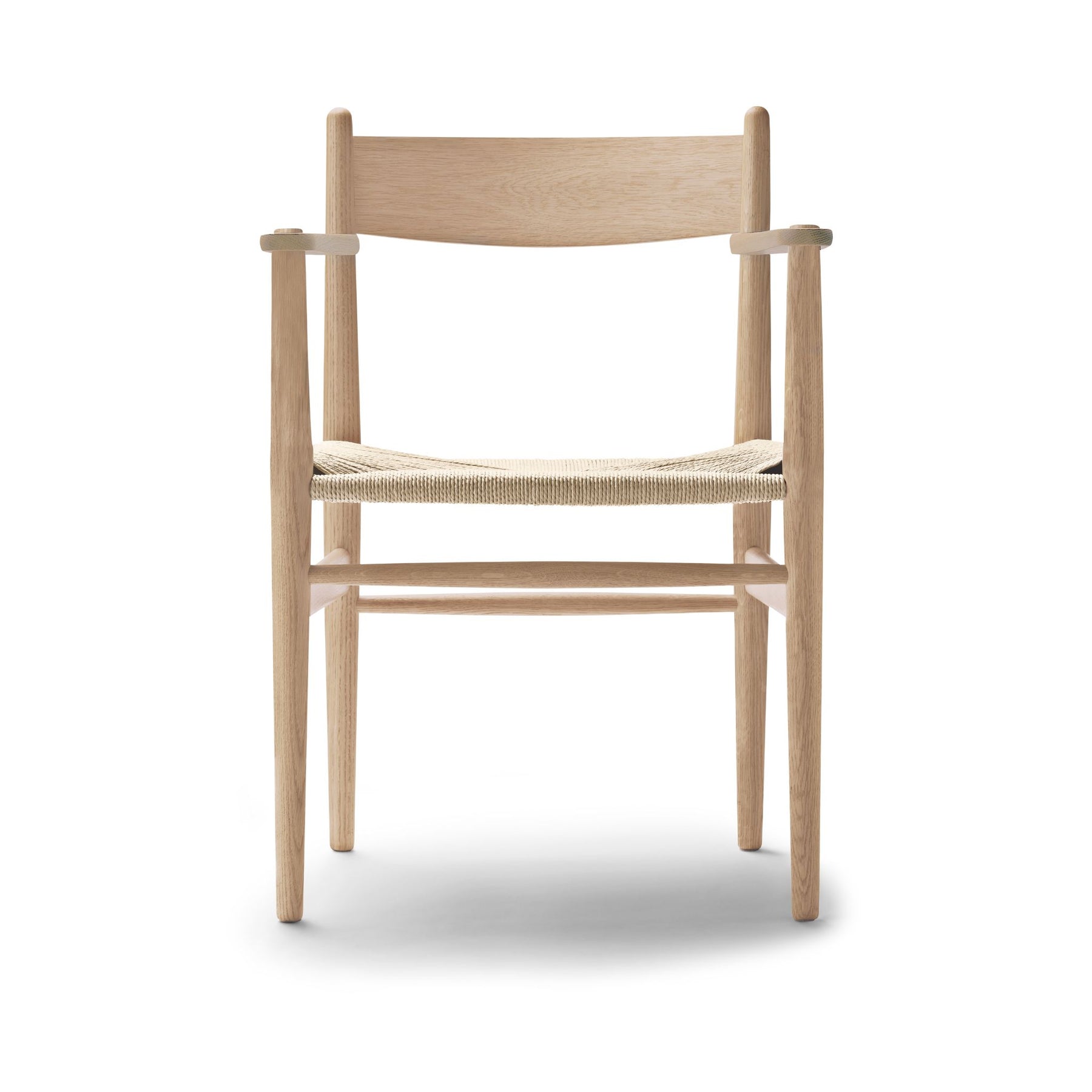 Carl Hansen Wegner CH37 Shaker Arm Chair Oak White Oil Front