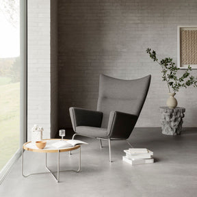 Carl Hansen Wegner CH445 Wing Chair and CH417 Tray Table in Danish Summer House Living Room