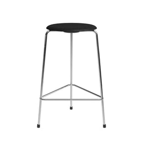 Fritz Hansen Arne Jacobsen High Dot Counter Stool Black Ash Veneer
Polished Chrome