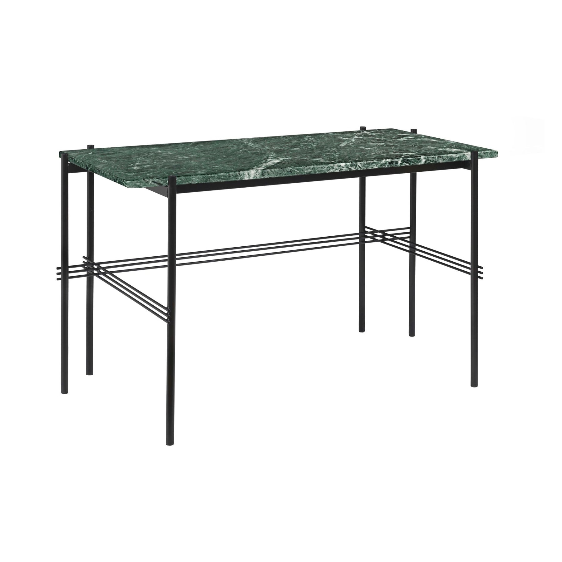 GUBI TS Desk by Gam Fratesi Green Guatemala Marble Top Black Base