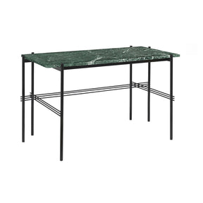 GUBI TS Desk by Gam Fratesi Green Guatemala Marble Top Black Base