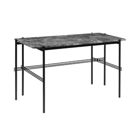 GUBI TS Desk by Gam Fratesi Grey Emperador Marble Top Black Base