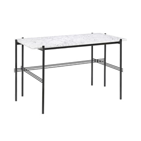 GUBI TS Desk by Gam Fratesi White Carrara Marble Top Black Base