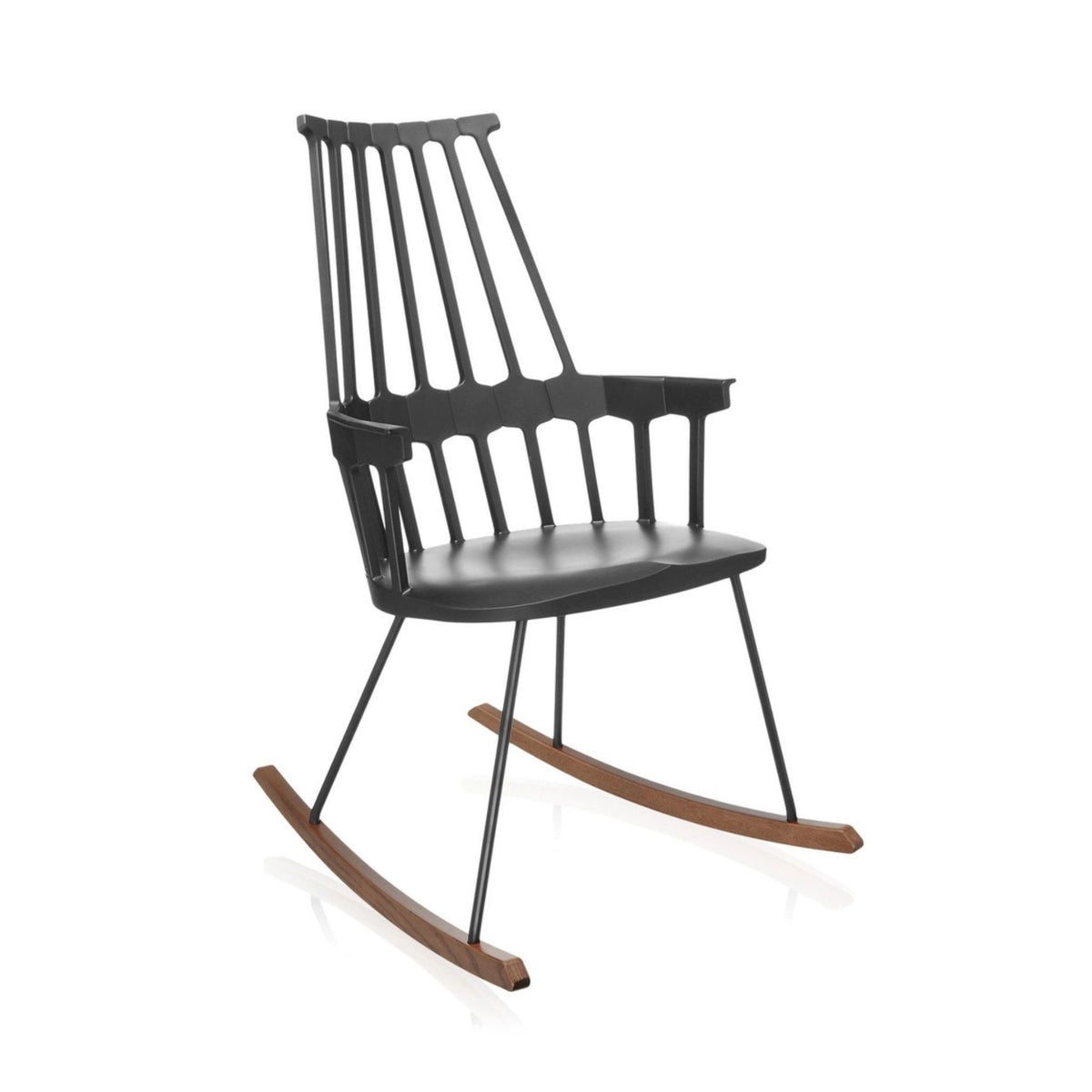 Kartell Comback Rocking Chair by Patricia Urquiola Black