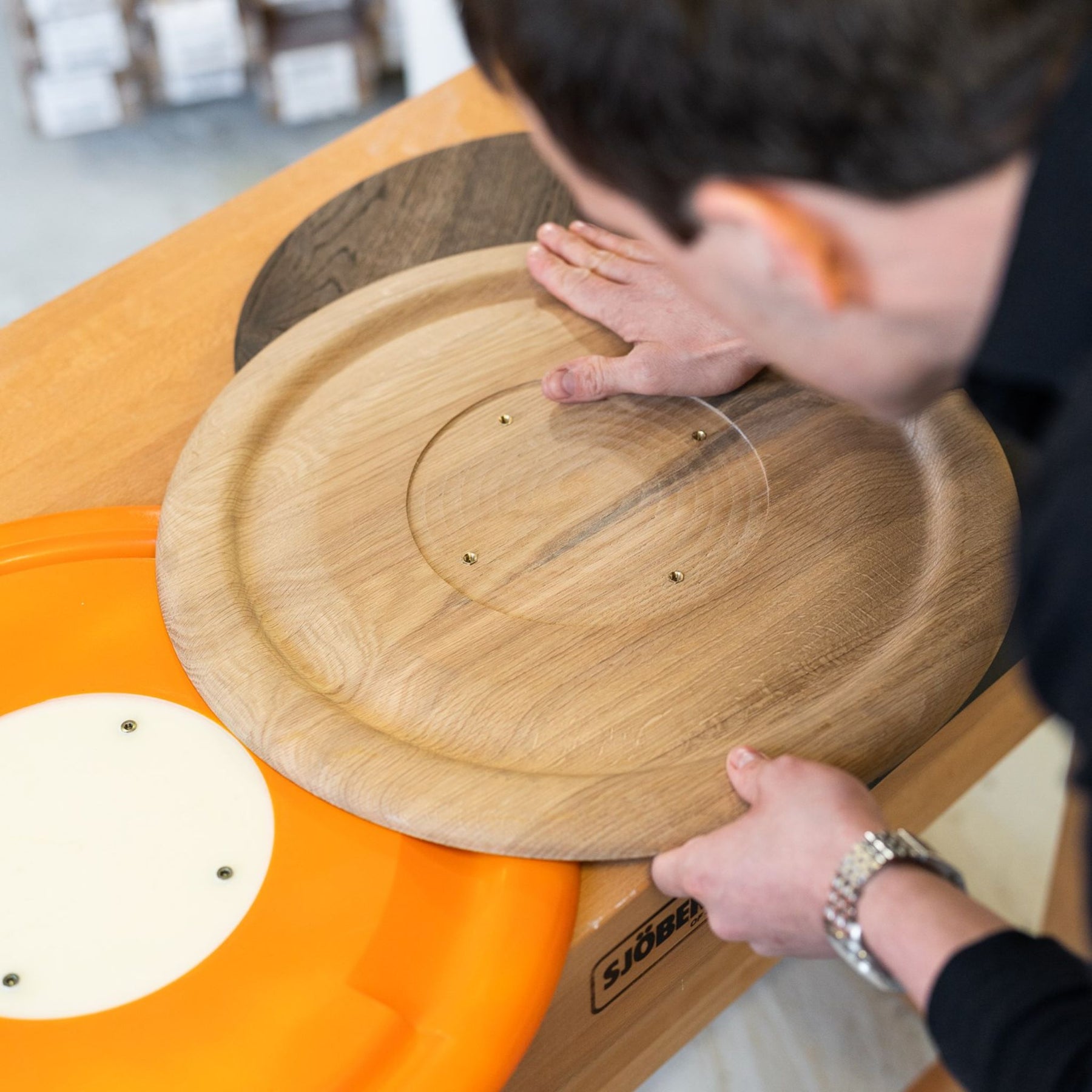 Muuto Soft Side Table Prototypes in Studio with Designer Jens Fager