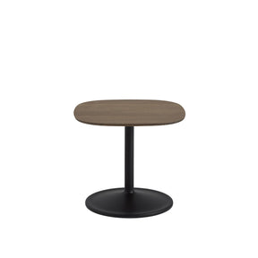 Muuto Soft Side Table Smoked Oak Top Black Base 17.7"w x 15.7"h