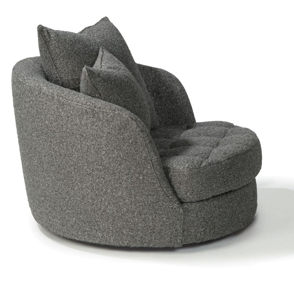 Grey swivel tub online chair