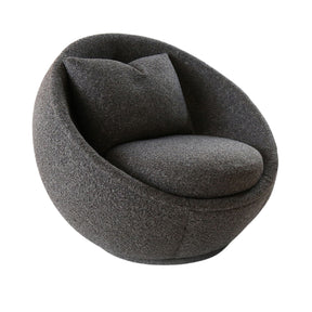 Thayer Coggin Milo Baughman Good Egg Swivel Chair Charcoal Grey