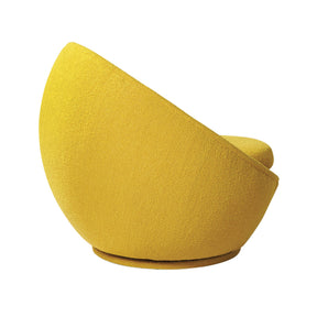 Thayer Coggin Milo Baughman Good Egg Swivel Chair Yellow Back