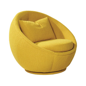 Thayer Coggin Milo Baughman Good Egg Swivel Chair Sunny Yellow