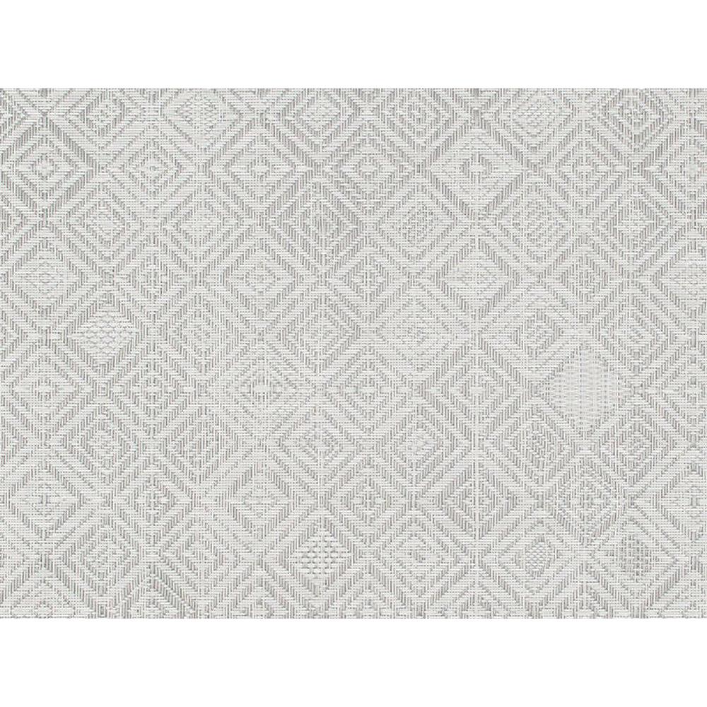Chilewich Ikat Woven Floor Mat, White/Silver