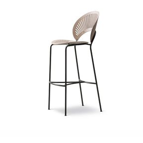 Nanna Ditzel Trinidad Barstool with Light Grey Oak and Flint Frame by Fredericia 